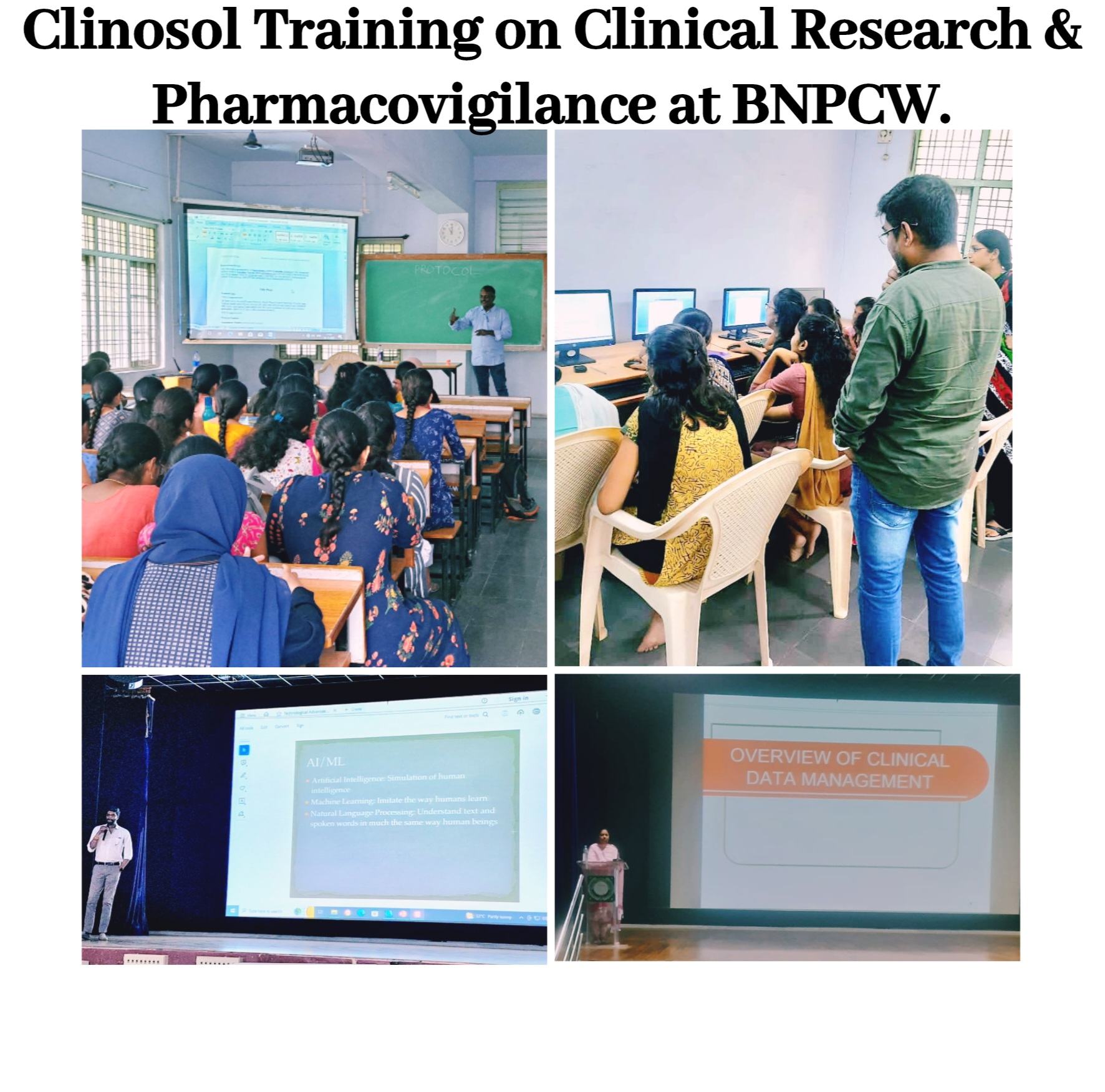 Clinosol Training on Clinical Research & Pharmacovigilance at BNPCW